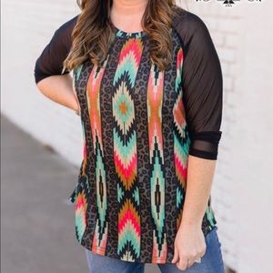 Crazy Train 3/4 Raglan sleeved top